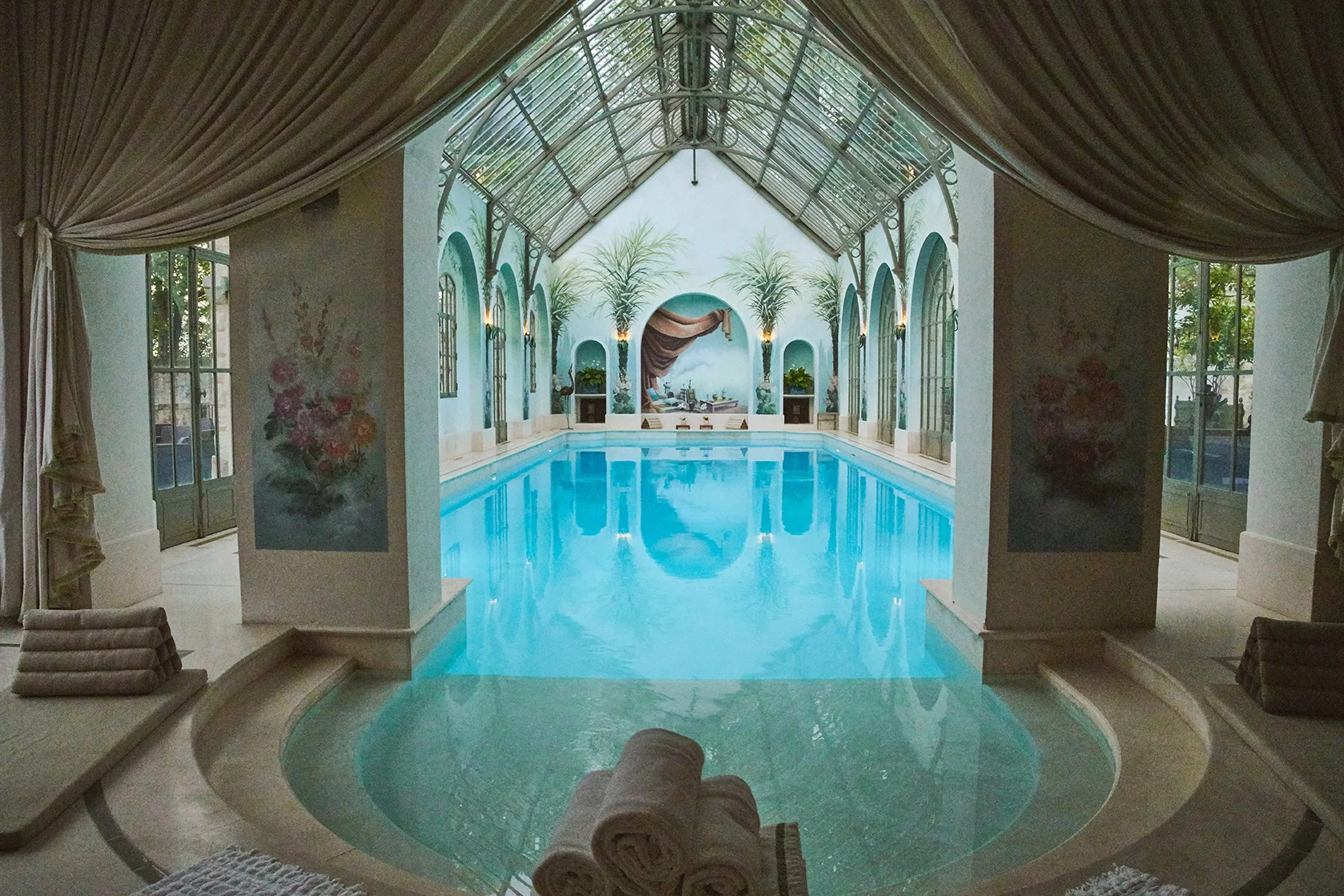 Ornate pool interior